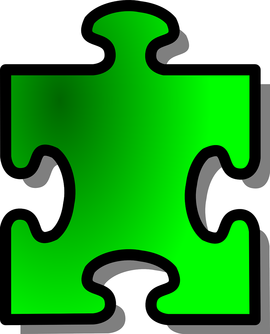 Jigsaw Puzzle Shape Green Join PNG Picpng