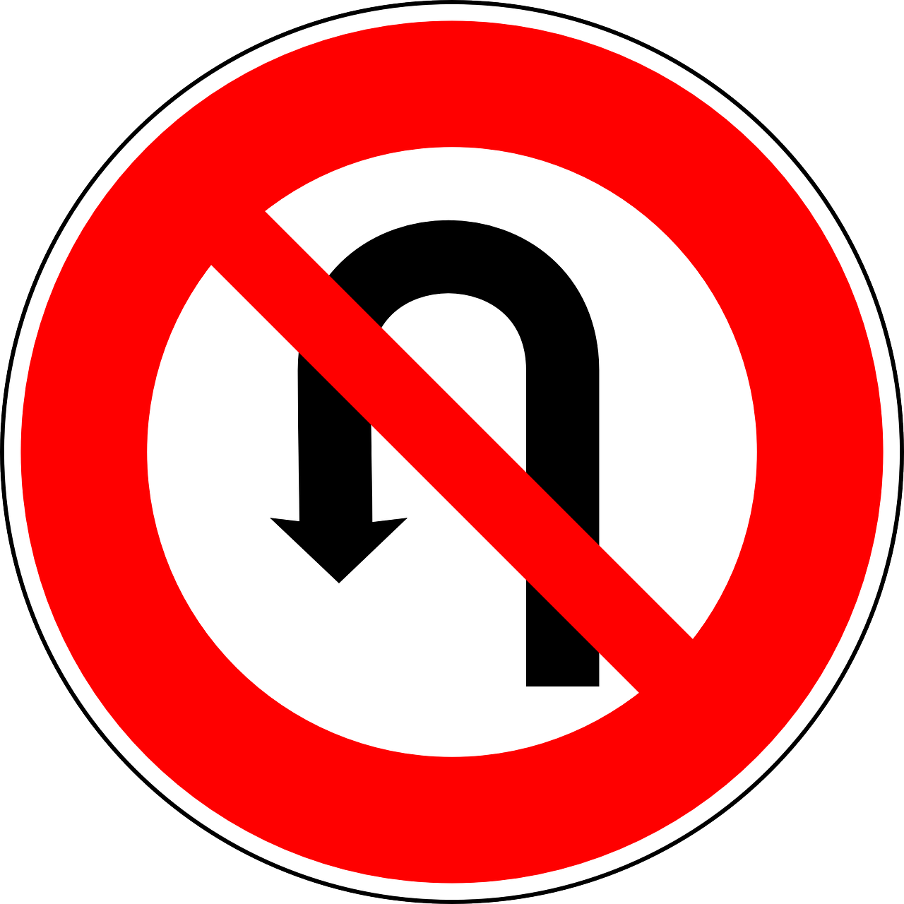 No U-Turn Traffic Sign Sign PNG | Picpng