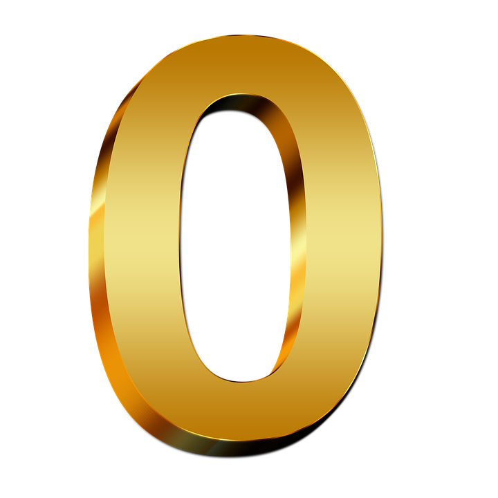 0 gold number PNG | Picpng