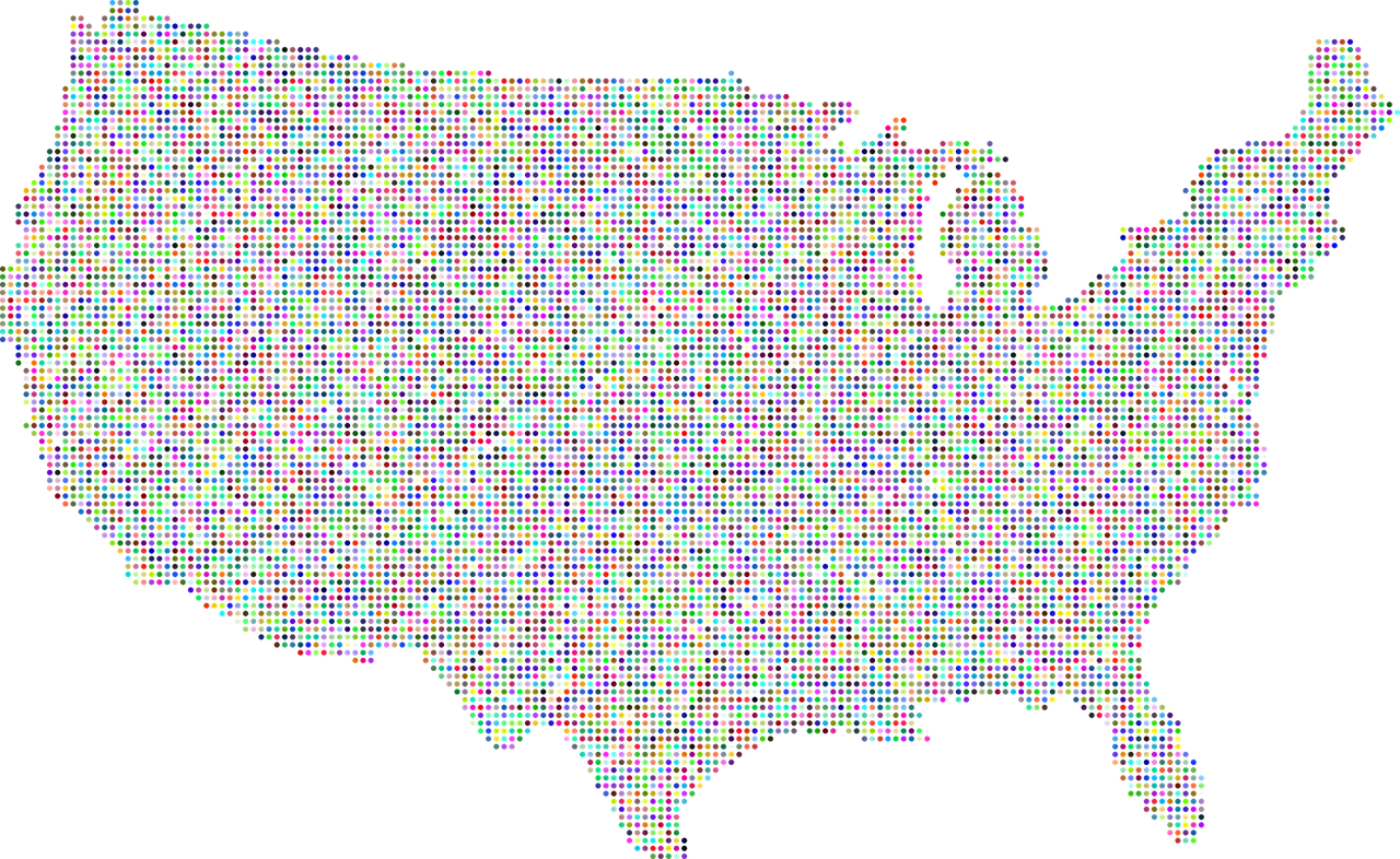 America United States Usa Map