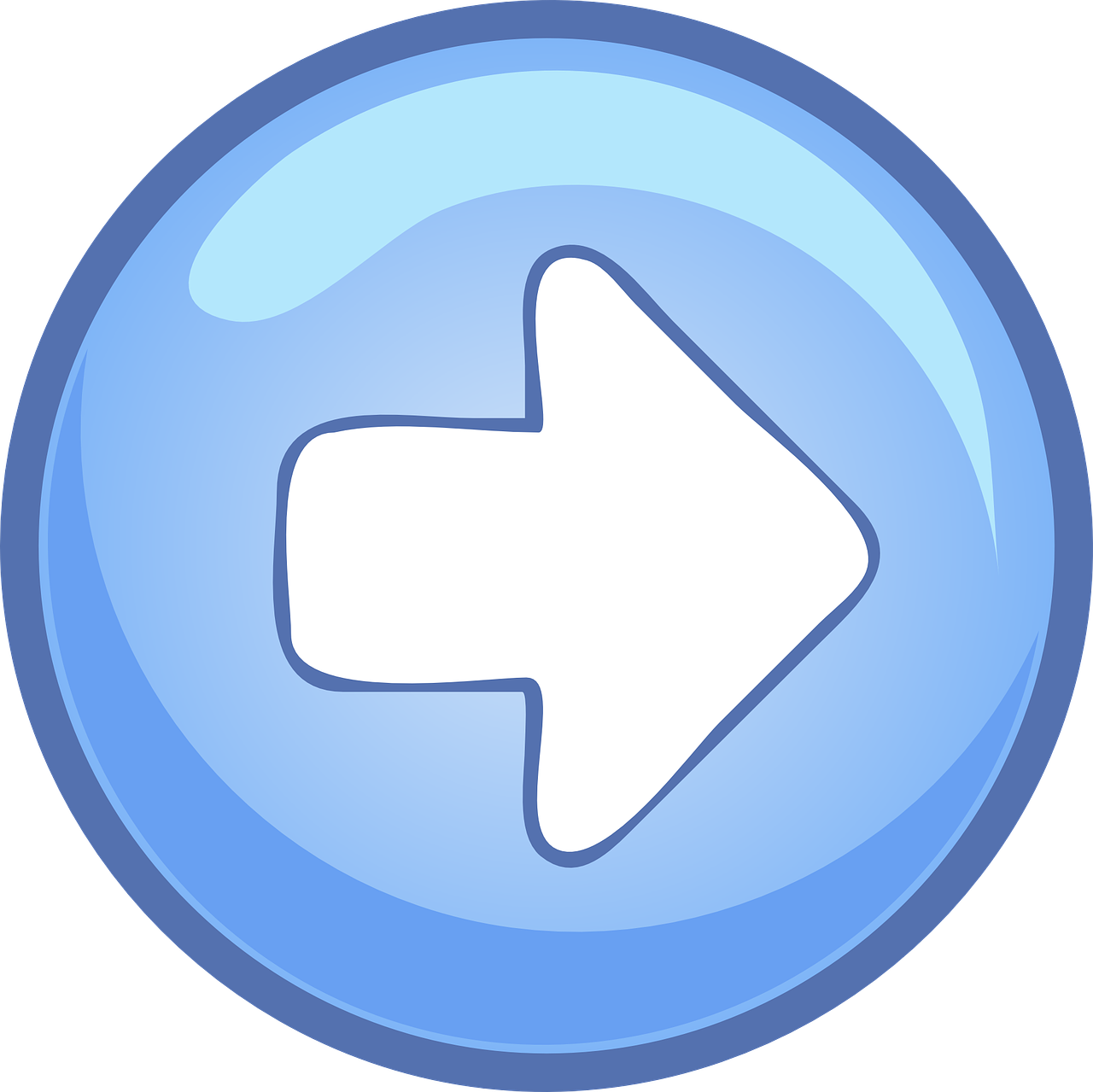 Right Arrow Button Blue Round Png Picpng
