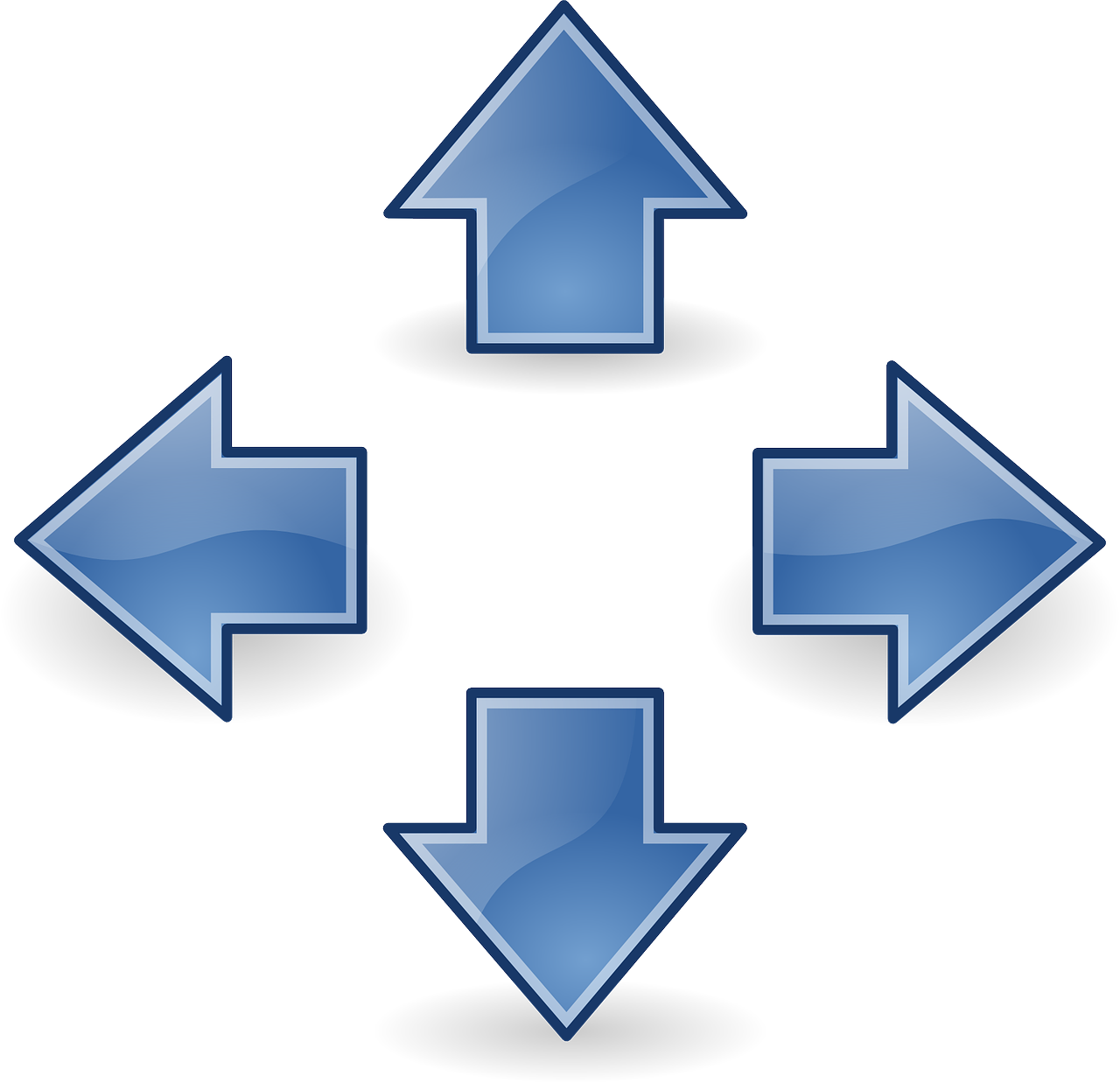 Arrows Blue Up Down Left Right Png Picpng