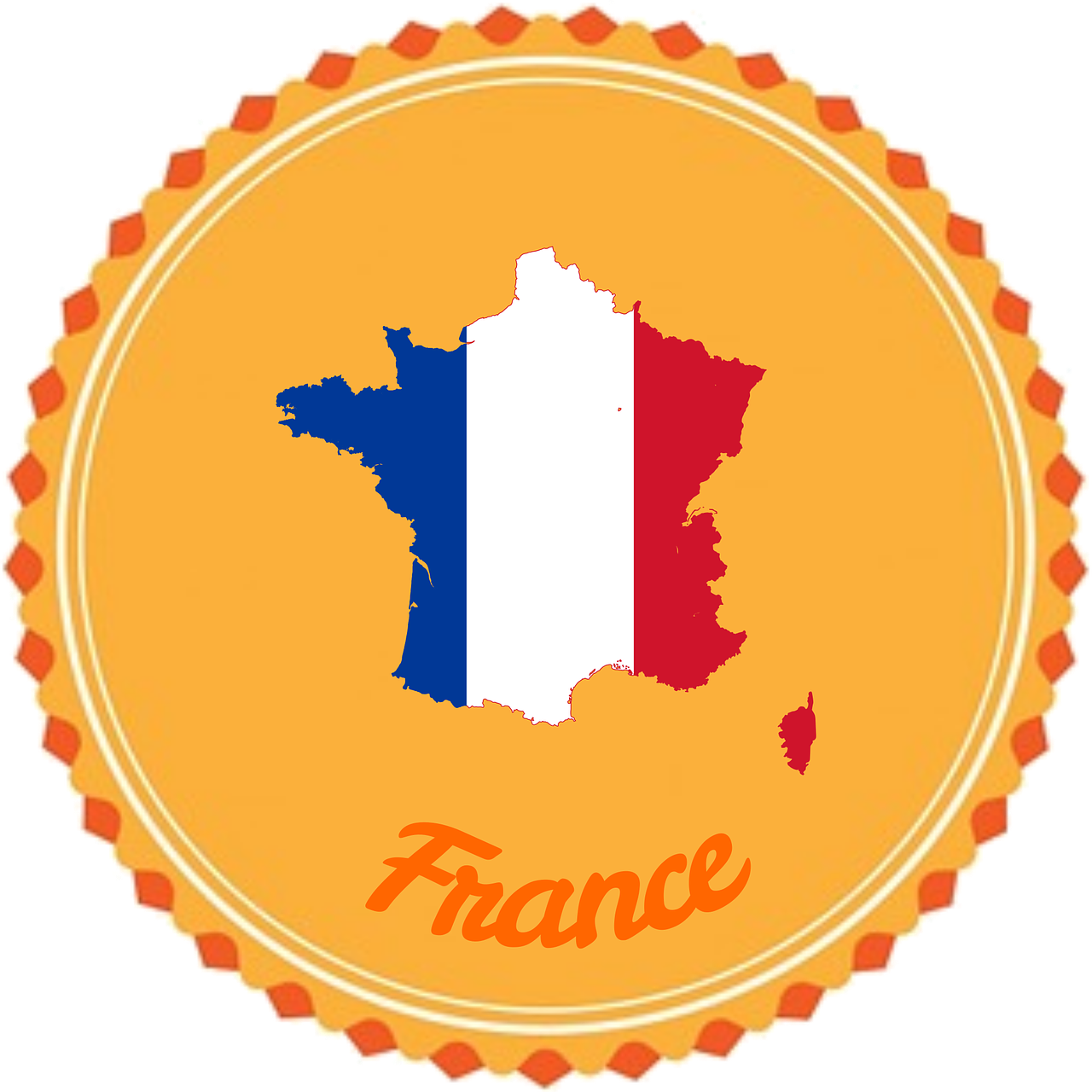Badge Flair France Flag Europe