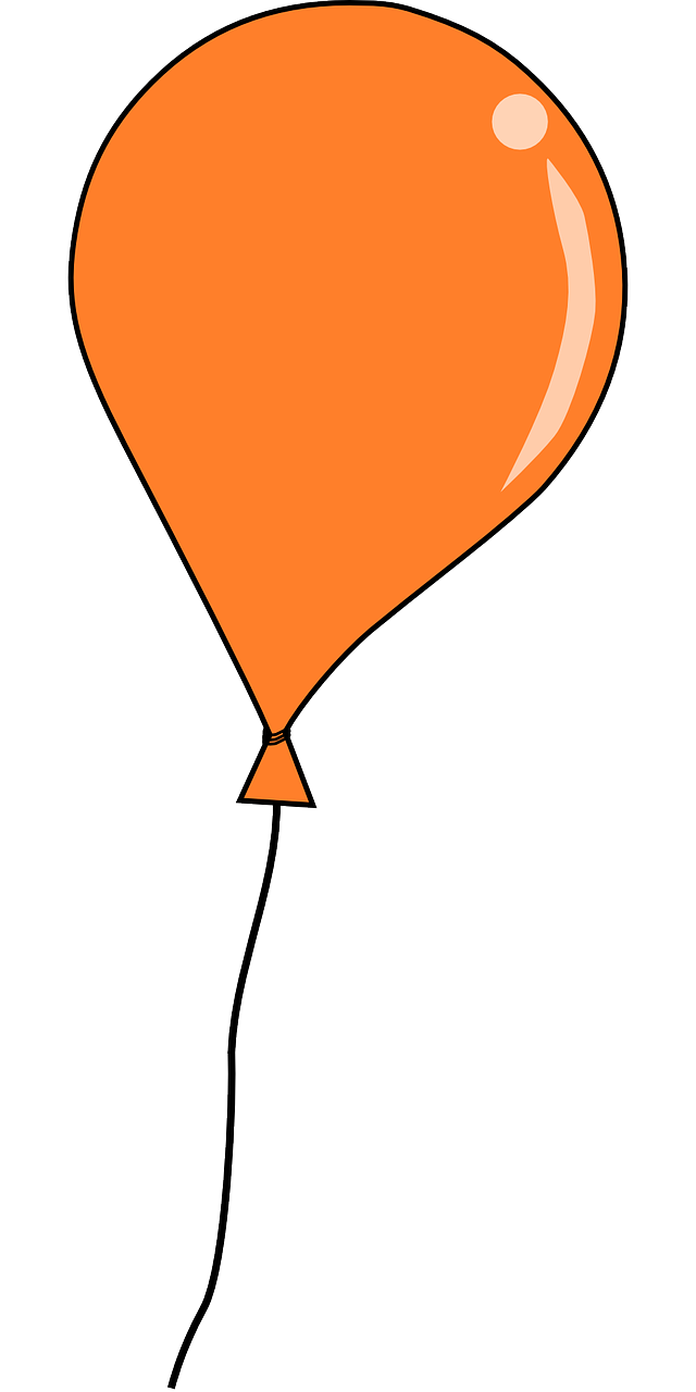 Balloon Party Orange Floating