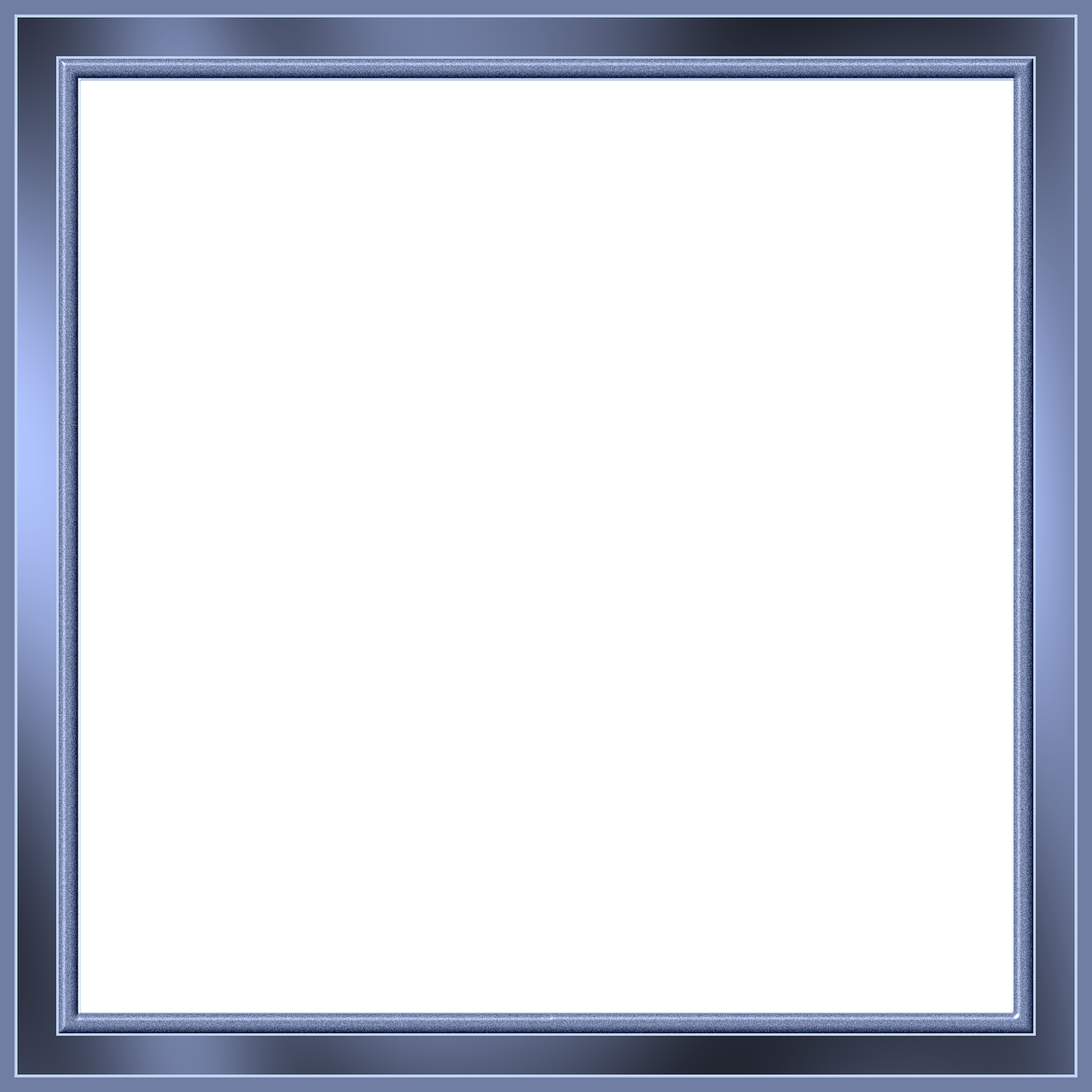 Blue Shiny Metallic Cool Frame PNG | Picpng