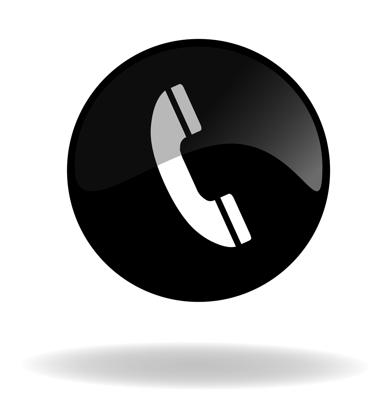 Call Call Button Black And White Png Picpng