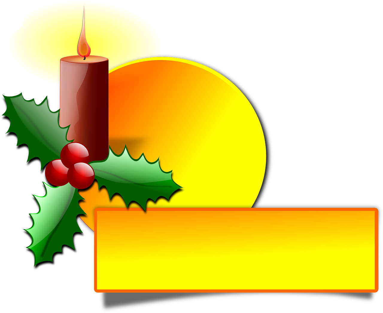 Christmas Holly Decoration Label