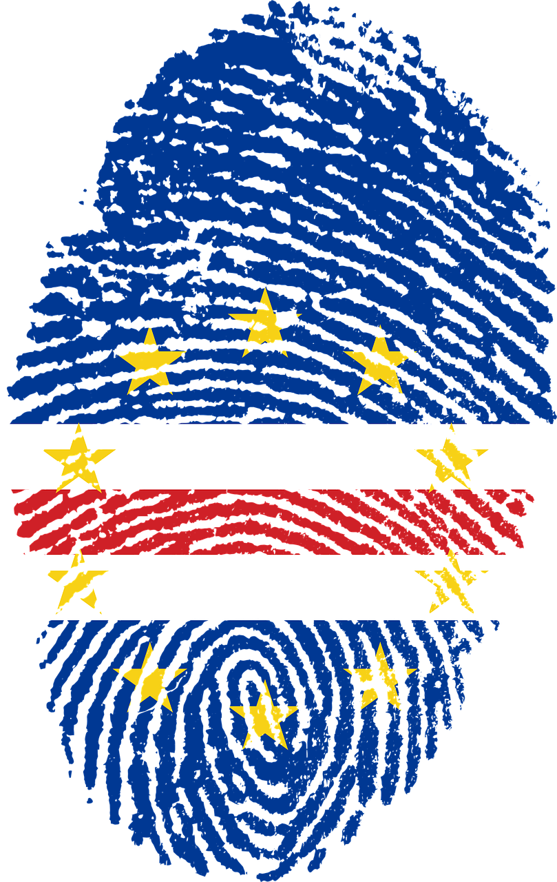 Cabo Verde Flag Fingerprint