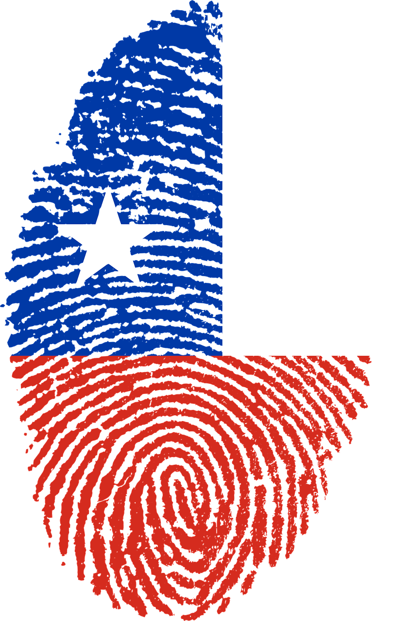 Chile Flag Fingerprint Country