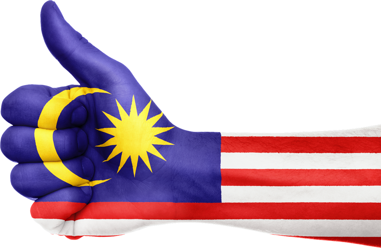 Malaysia Flag Hand Asia