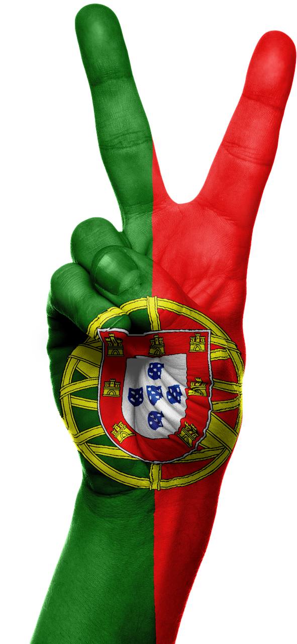 Portugal Flag Hand National