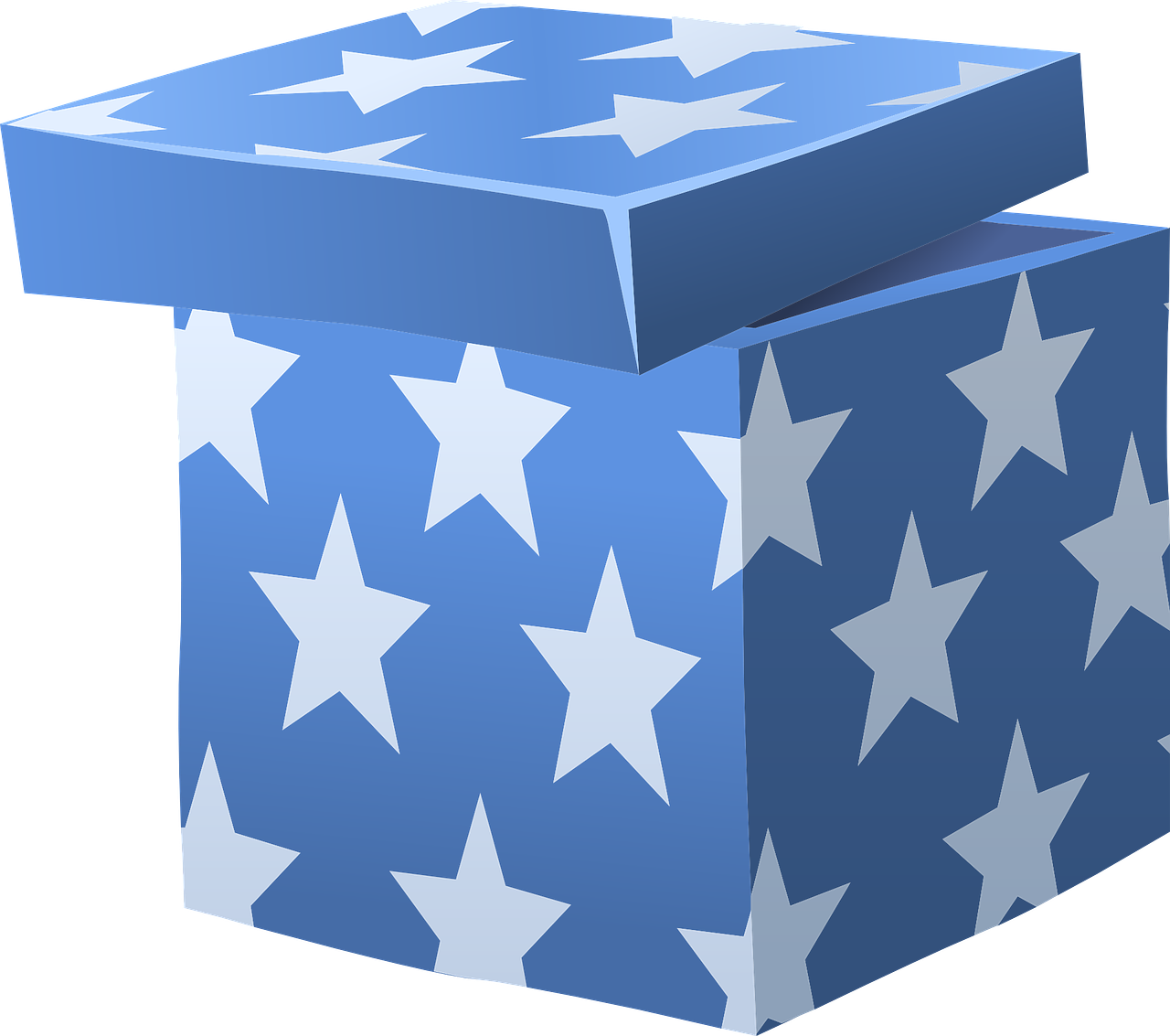 Box. Коробка для подарка. Синяя коробка. Коробка для детей. Подарочная коробка со звездами.