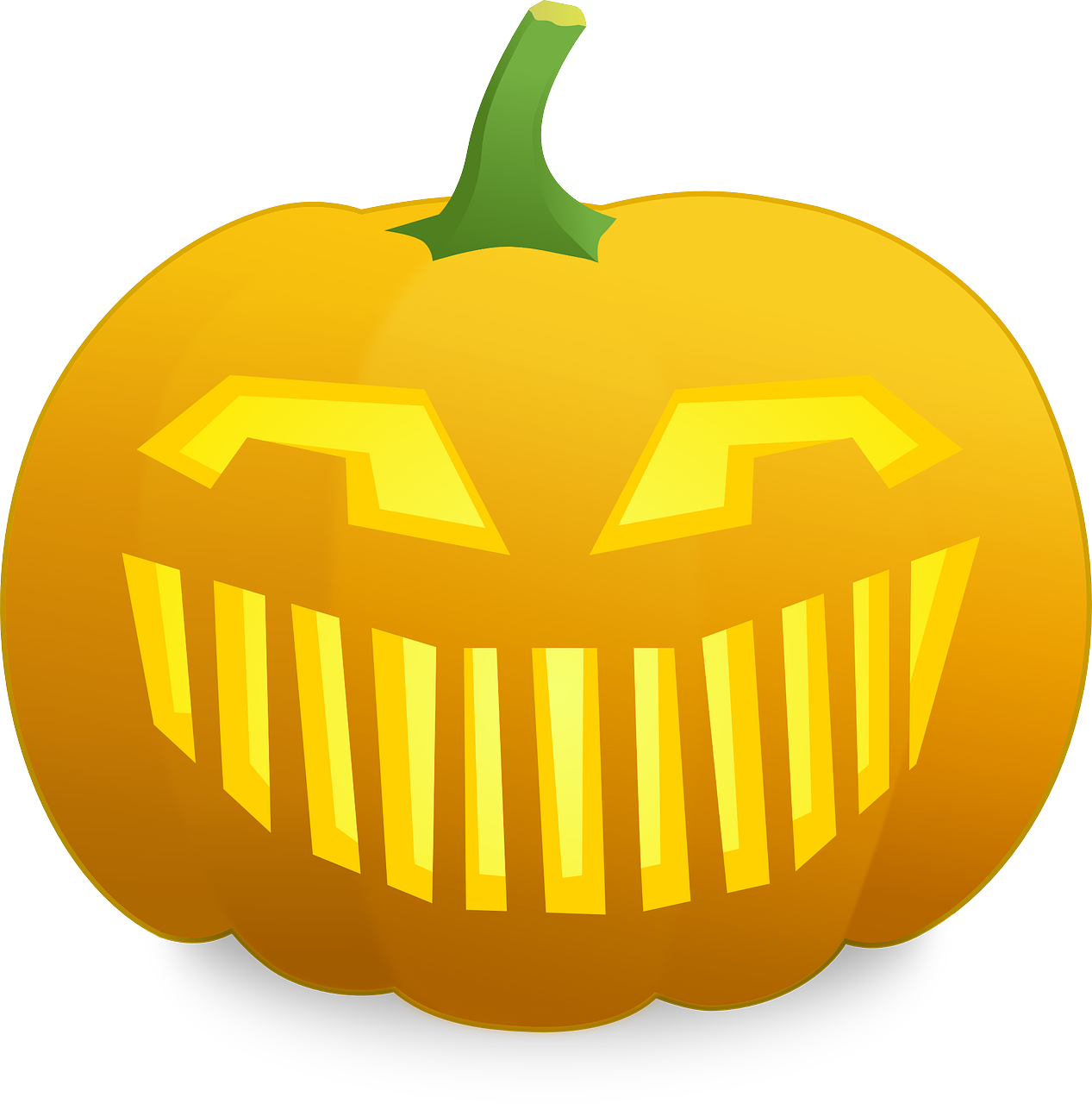 Halloween Pumpkin Grinning Evil