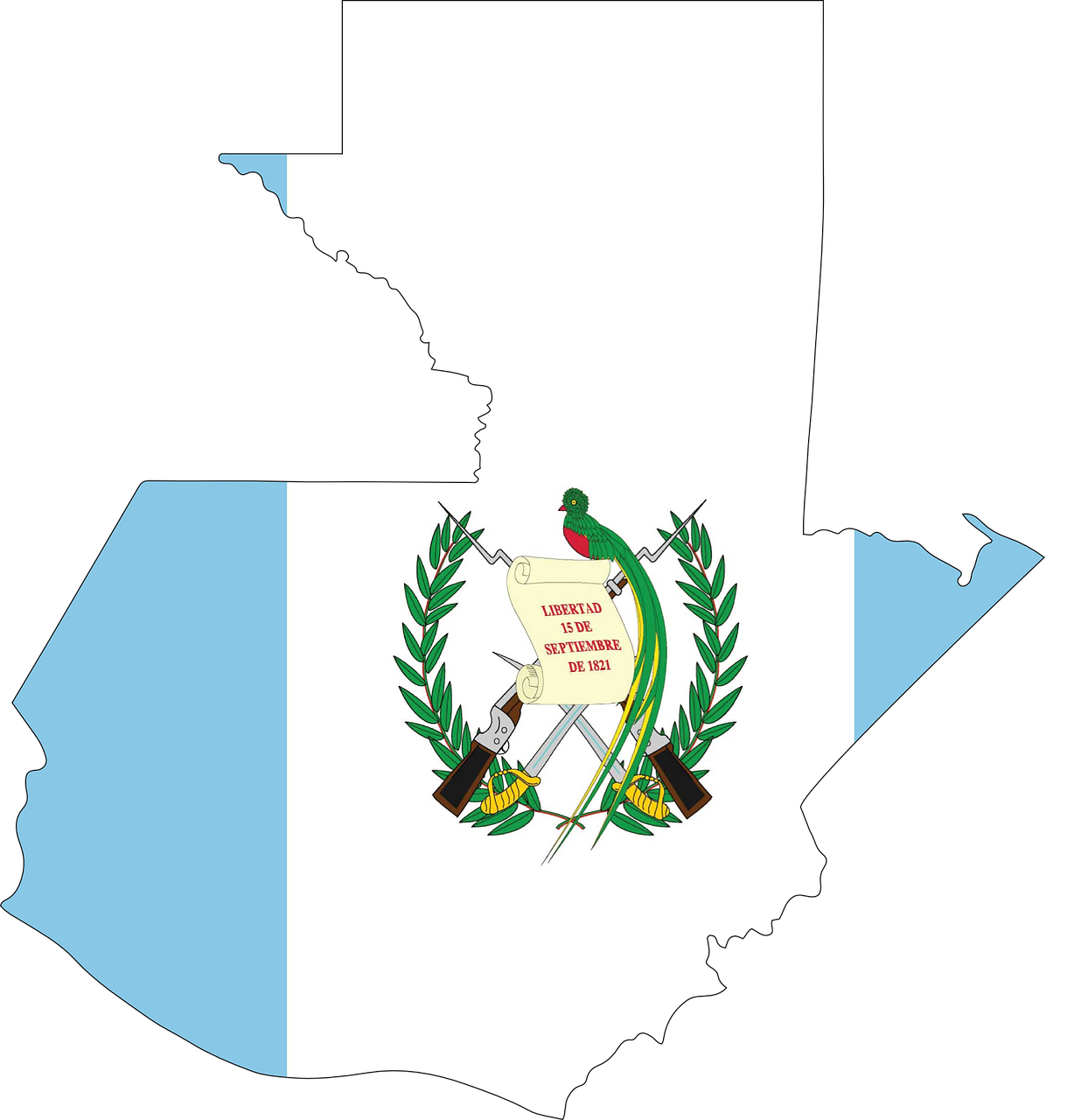 Mapa Bandera De Guatemala