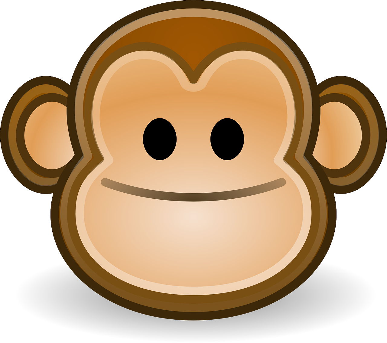 Monkey Smile Happy Face Icon