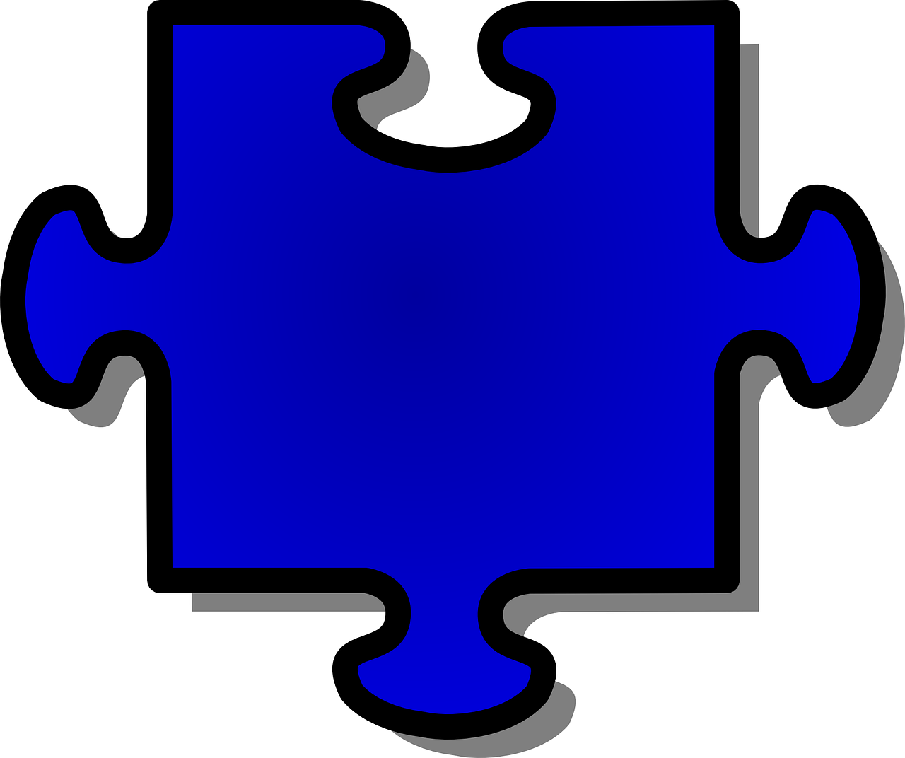 Jigsaw Puzzle Shape Piece Blue PNG Picpng