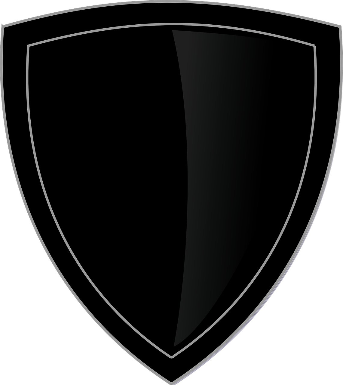 Shield Logo Plain Black Emblem Png Picpng